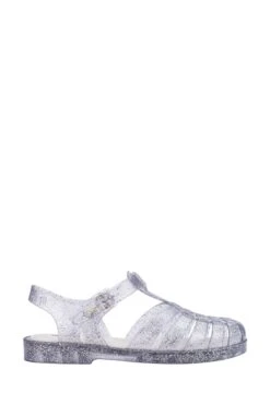 Melissa Silver Possession Shiny Clear Sandals