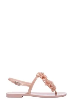Melissa Pink 3D Flower Adjustable Sandals