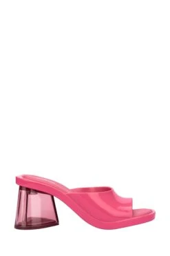 Melissa Pink Heart Heeled Mules