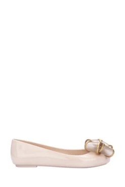 Melissa Cream 3D Transparent Bow Pumps