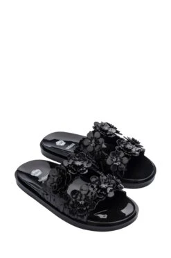 Melissa Black Viktor And Rolf Blossom Wide Slides