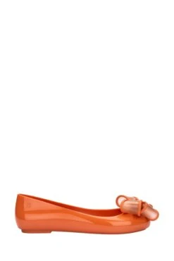 Melissa Orange 3D Transparent Bow Pumps
