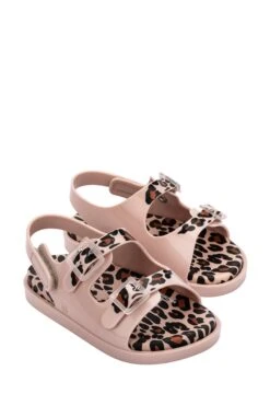 Mini Melissa Baby Pink Double Strapped Wide Sandals -Deals Shoe Glam Store D22145s4