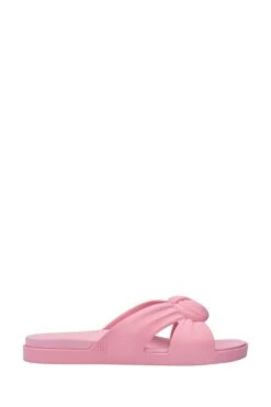 Melissa Pink Knotted Strap Slides